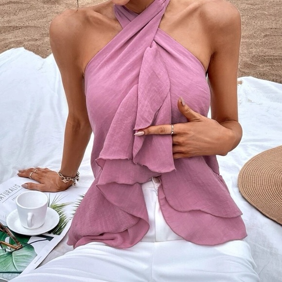 New Hanker-chief Halter Tank Top - Picture 8 of 9